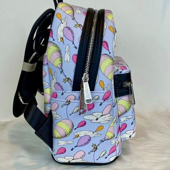 Loungefly Dr. Seuss Oh the Places You’ll Go Mini Backpack & Wallet NWT - Picture 5 of 12